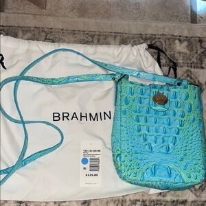 Brahmin Aqua Blue Crossbody Bag